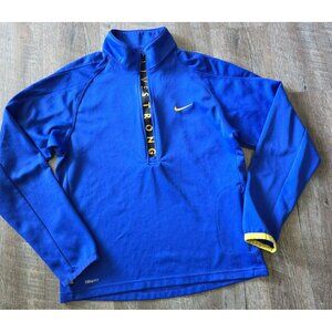 Nike Livestrong Nike Fit Dry Long Sleeve Cycling Top Size Small Unisex Blue